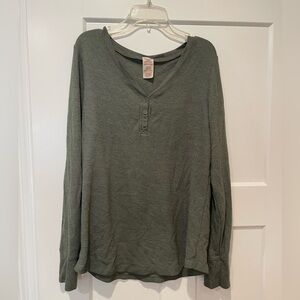 Faded Glory: Green Waffle Top